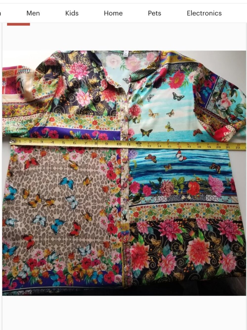 Johnny Was Silk Button Up Collared Tunic/Dress - Picture 8 of 12